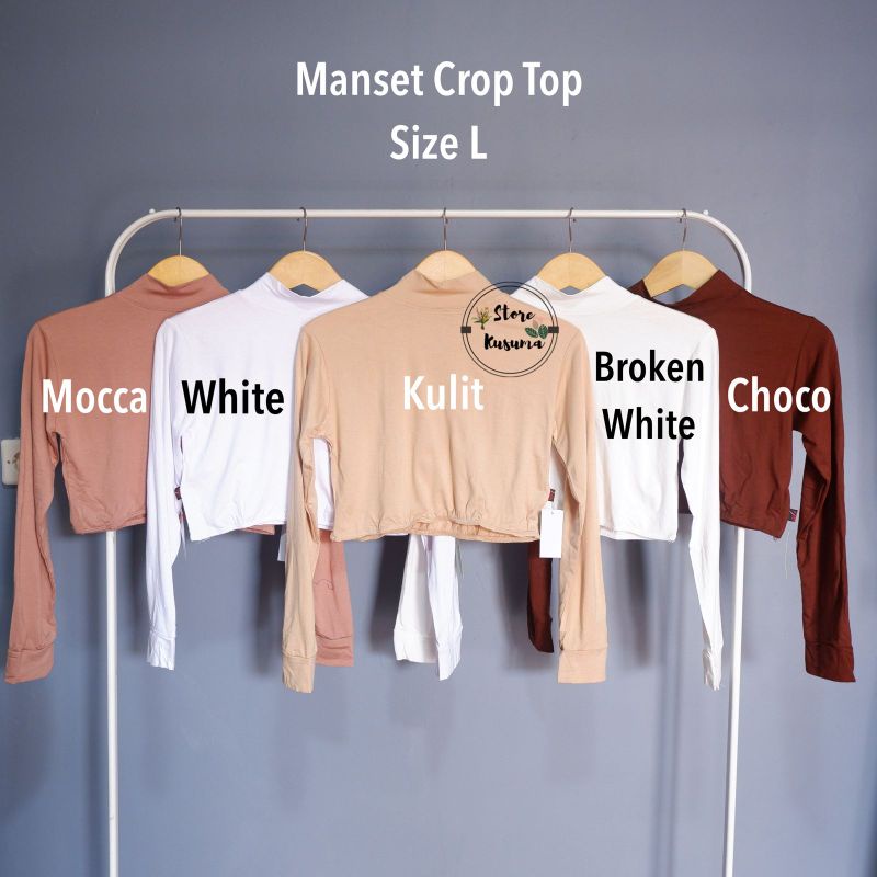 Manset Crop Top Bahan Rayon ukuran L