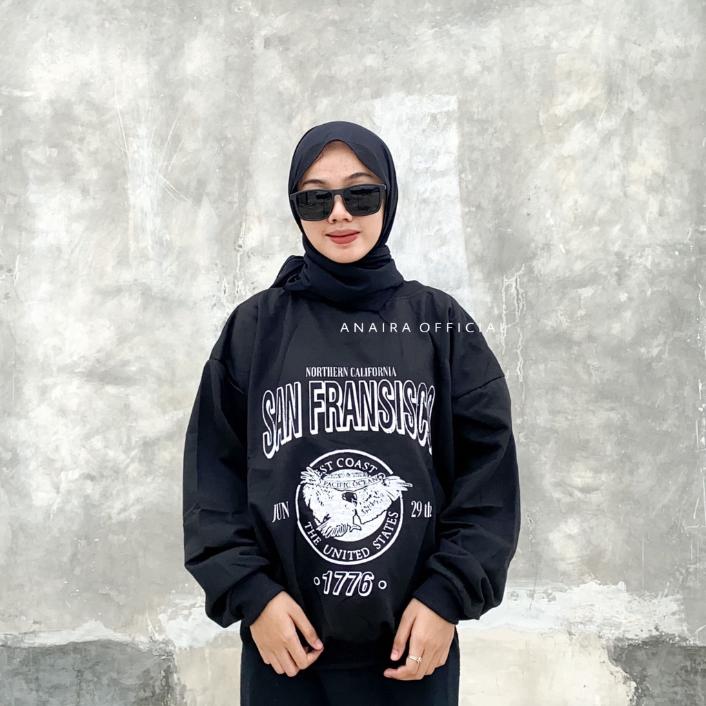 SAN FRANSISCO SWETAER OVERSIZE PRIA WANITA SWITER CREWNECK