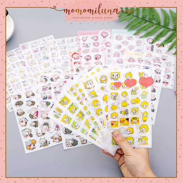 

6 lembar sticker DIY lucu dekorasi scrapbook jurnal MK532