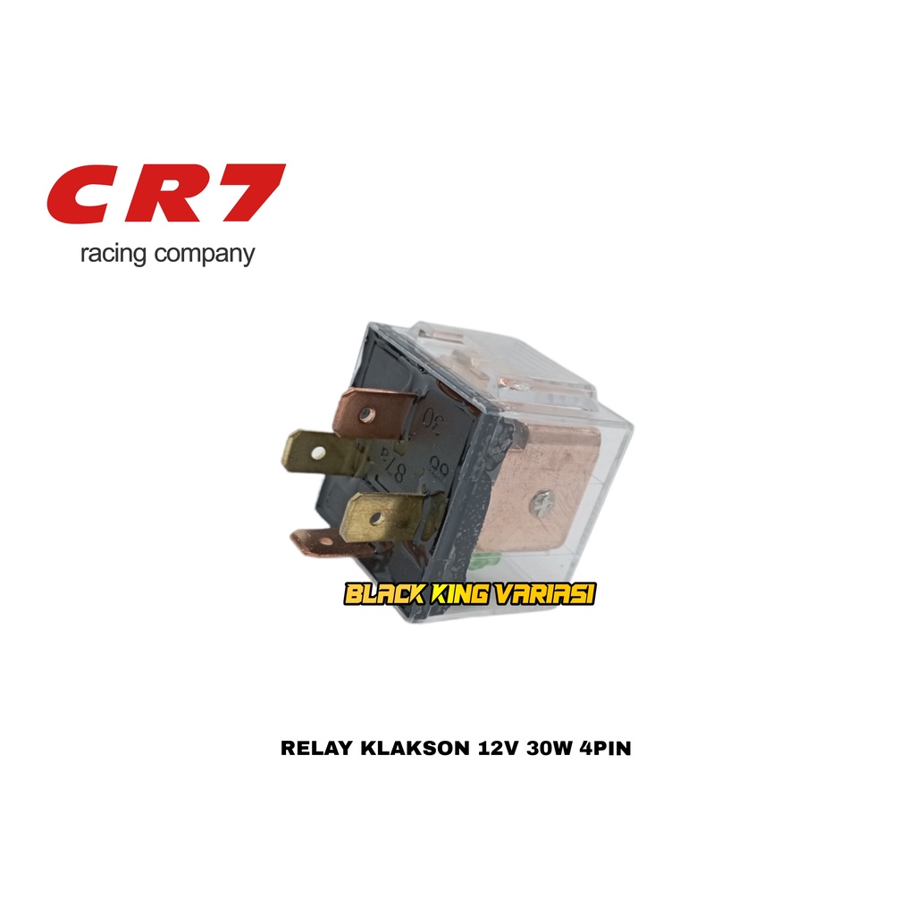 Relay Klakson Kaki 4 Transparan 12V CR7 Relay Klaskon Motor Mobil Alarm Transparan Universal