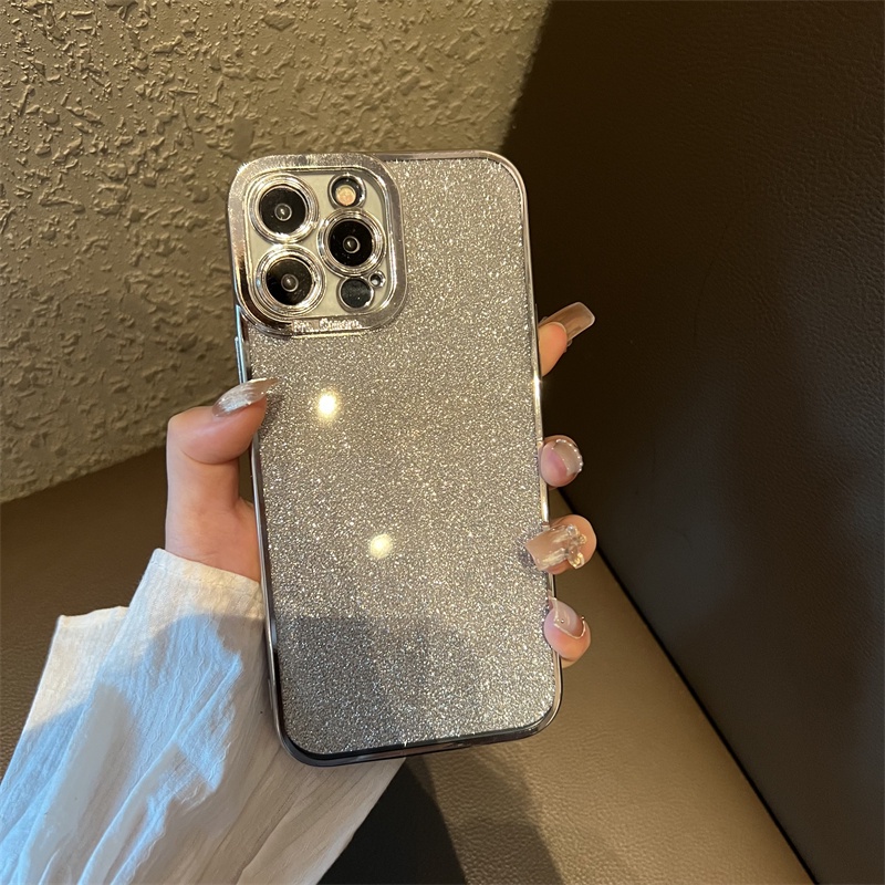 Soft Case Transparan Glitter 6D Warna Gradasi Untuk iPhone 13 Pro Max 12 11 Pro Max 7 + 8Plus