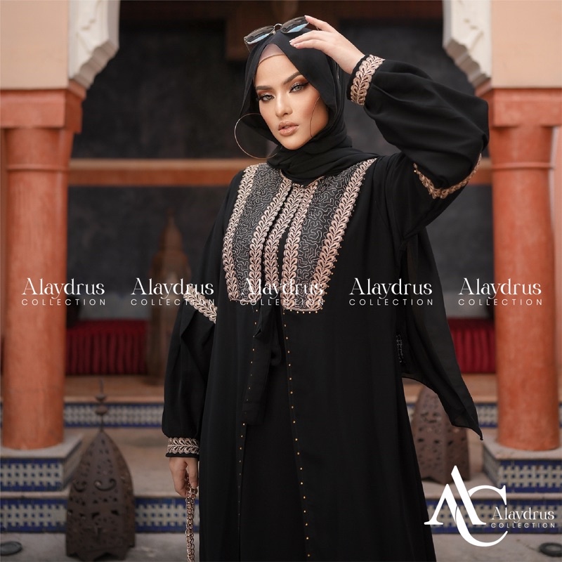 Abaya Dress Maxi Arab Saudi Bordir Zephy Turki Umroh Dubai Turkey By AlaydrusCollection 828