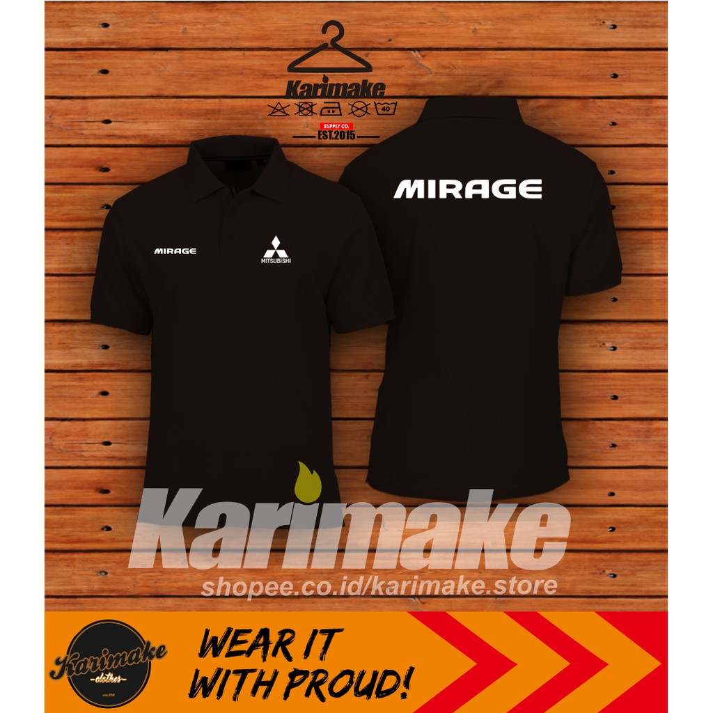 Polo Shirt Kaos Polo Mitsubishi Mirage Kaos Otomotif