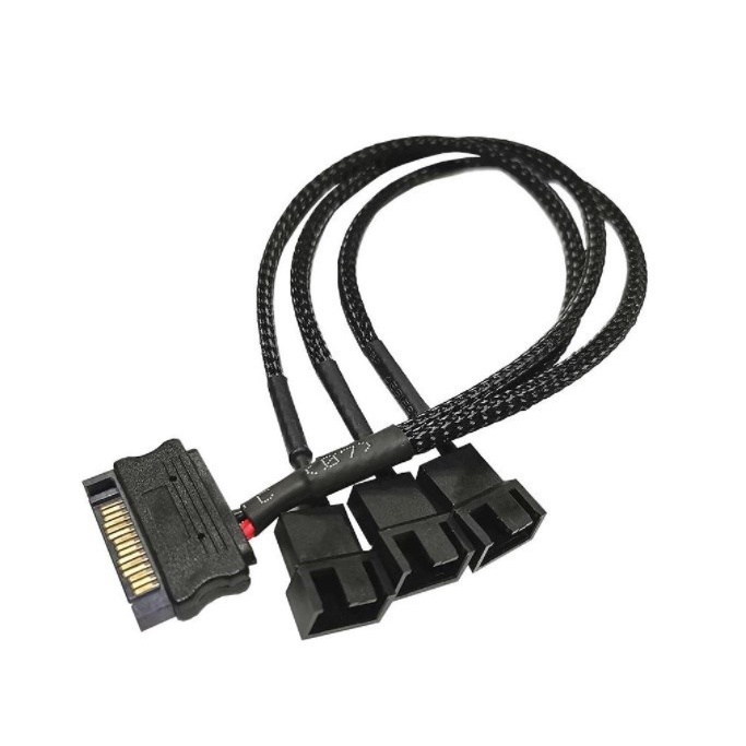 KABEL SPLITTER FAN 4PIN 3PIN TO SATA 3 CABANG KIPAS