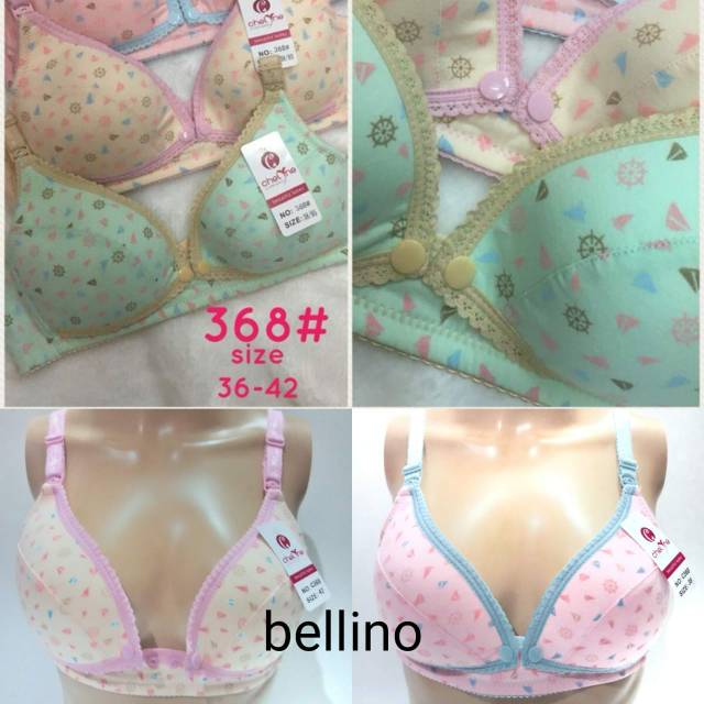 Bra Menyusui C368 Tanpa Kawat Busa Sedang Bukaan Depan Size 36 38 40 42 / Bh Menyusui Nursing Bra