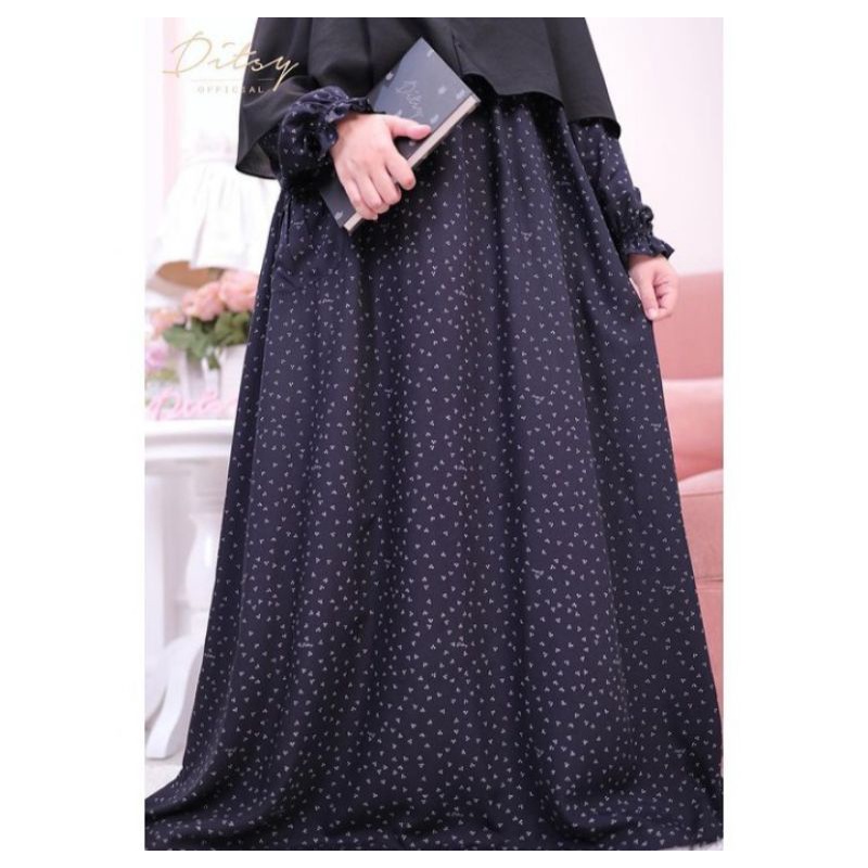 Ditsy September Viridity Black Nightgown