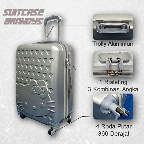 KOPER FIBER MURAH RODA 4 UKURAN 24 INCH GRANDYS/ KOPER TRAVEL/ KOPER MURAH/ KOPER RODA 4/ KOPER TAS