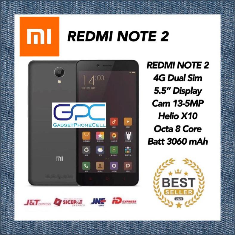 ✨ BISA COD✨ Baru "Xiaomi Redmi Note 2 32GB&16GB ROM 2GB RAM 4G LTE Mediatek Helio | Handphone HP