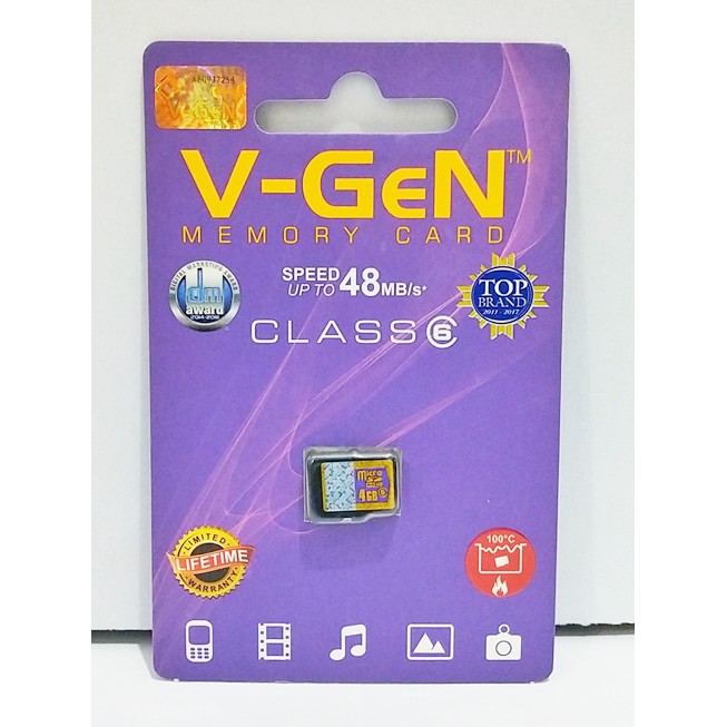 SALE Micro SD V-GEN 4GB / 8GB / 16GB / 32GB Memory Card Original Garansi Resmi Vgen Class 6