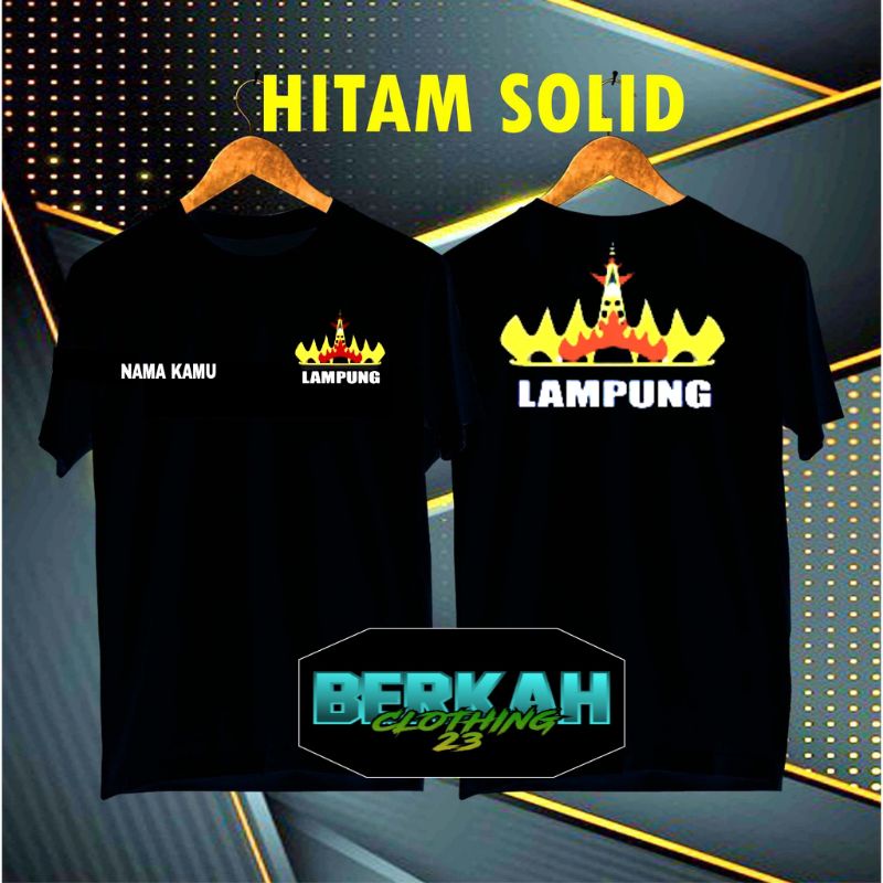 Kaos Baju Warna Hitam Putih Merah Logo Siger Lampung Printing Bisa Tambah Nama Shopee Indonesia