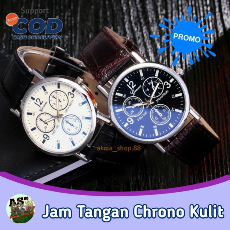 Jam Tangan Pria Analog bukan Led Digital Sport Cowok Wanita Strap Kulit Keren Korea Kekinian Terlaris Promo Murah bisa Cod Belum Anti Air Grosir