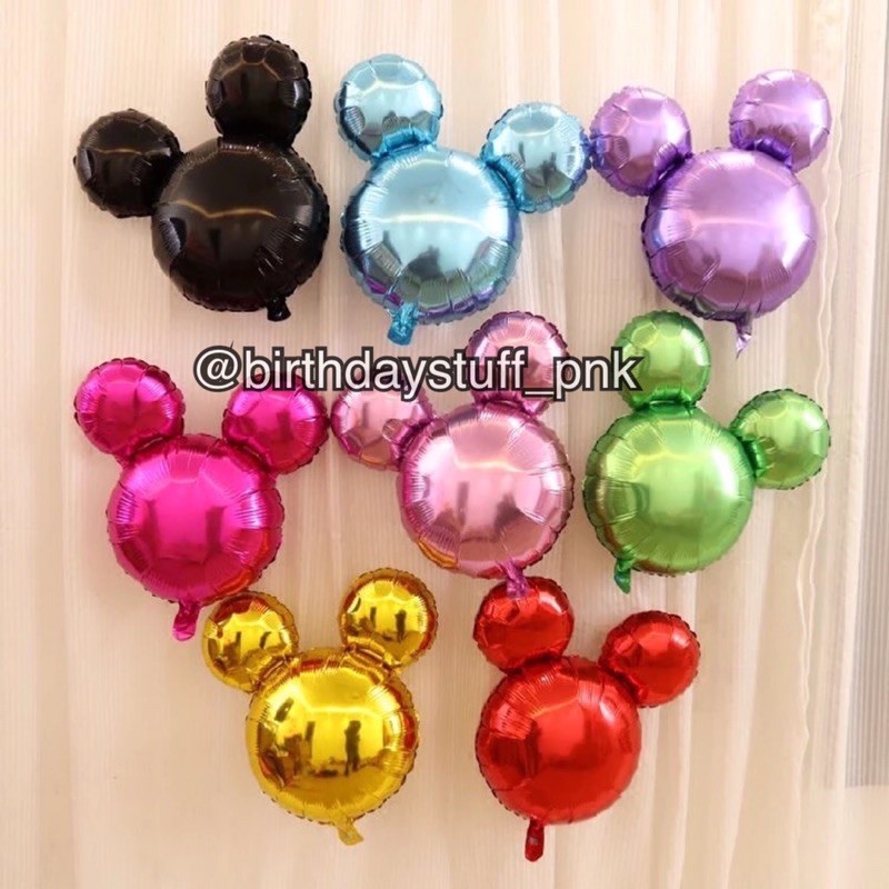 Balon Foil Karakter Kepala Mickey / Balon Foil Mickey Mouse / Balon Foil Mickey Head 52 x 45cm
