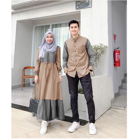 COUPLE GAMIS KATUN KOTAK + KOKO PAKISTAN COUPLE Cp DAMARA BAJU PASANGAN MUSLIM COUPLE TERBARU HIGH QUALITY