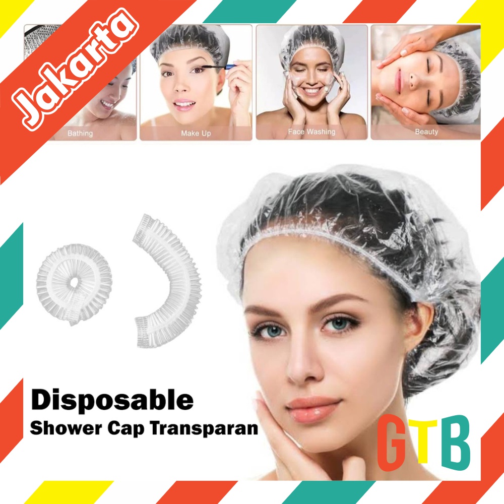 ❤GTB❤ PENUTUP RAMBUT KEPALA PLASTIK MANDI PELINDUNG CAT RAMBUT / HAIR CAP SHOWER NURSE CAP TRANSPARAN R571