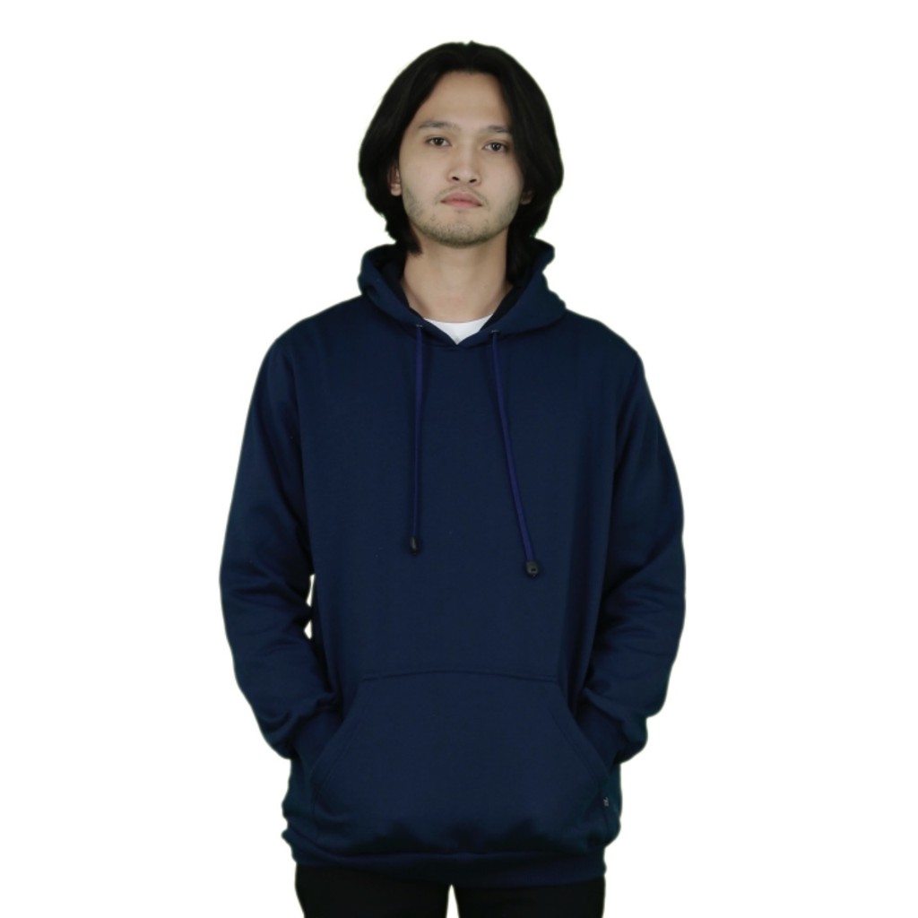  Jaket  Hoodie  Jumper Biru Navy Dongker Fleece Premium 