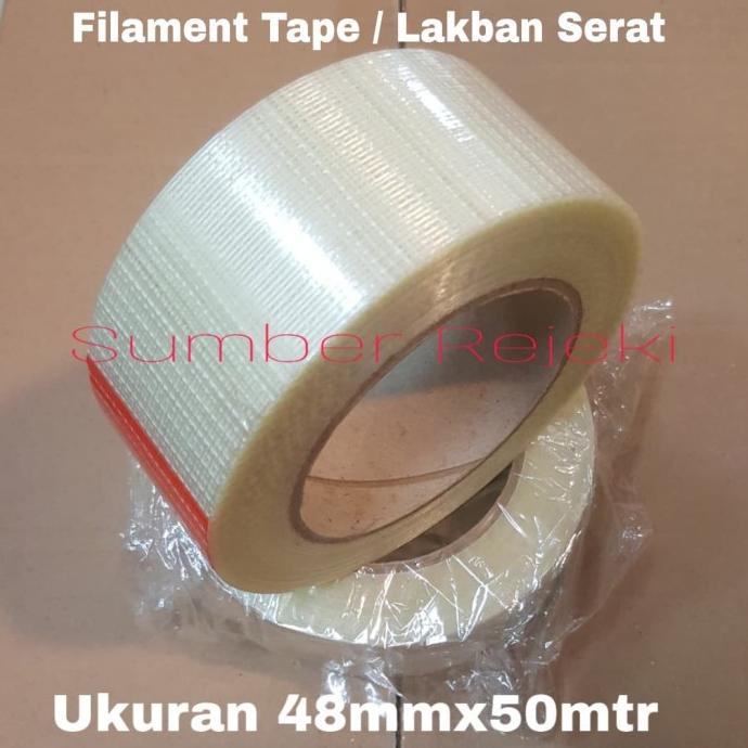 

[ varostore90 ] Tartan Lakban Serat Filament Tape Lakban Serat Ukuran 48mm x 50.mtr