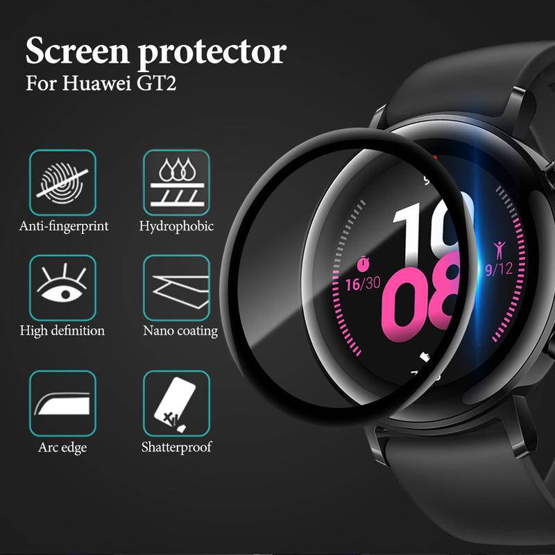 Pelindung Layar Tempered Glass 3D Untuk Huawei watch 3 Pro GT2 2e 3 42mm 46mm GT Runner Curved Smart watch 2 42mm 46mm GS3