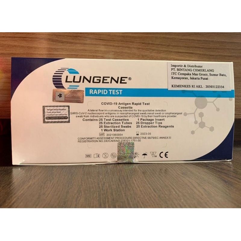 Alat ANTIGEN. tes swab antigen. alat tes antigen biru. alat tes swab antigen merek Clungene 100%Orig
