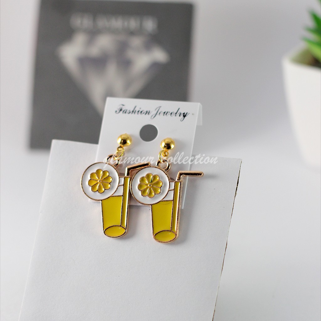 Anting Telinga Tusuk Korea Model Jus Lemon Fashion Wanita Korea