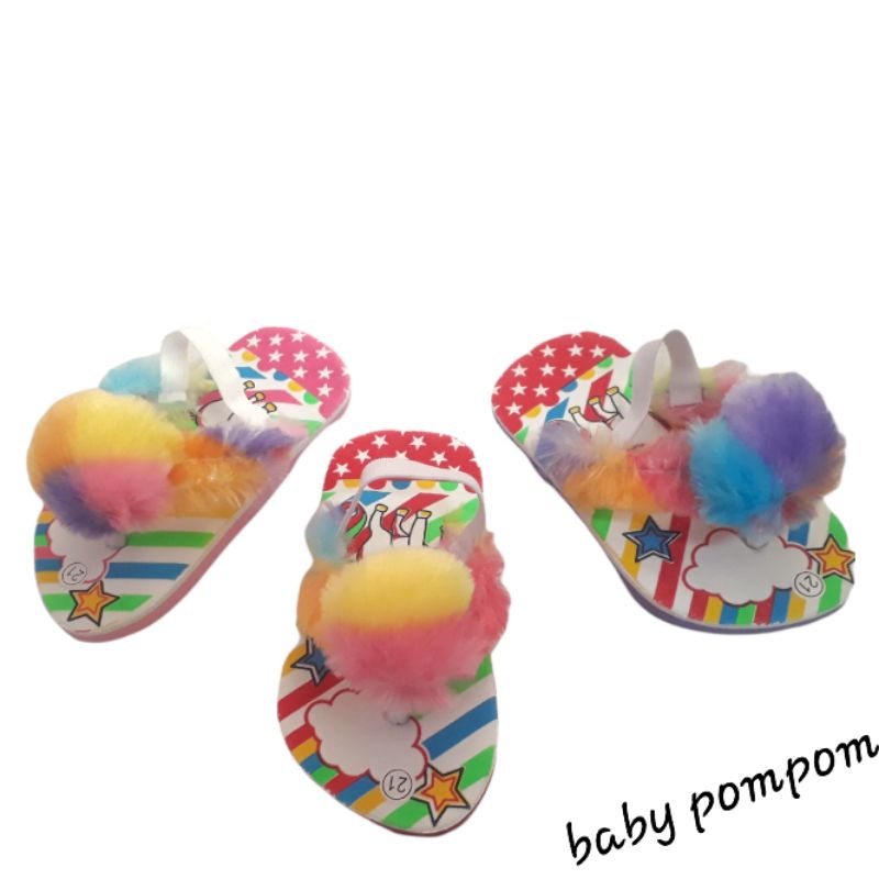 Sandal Baby motif kuda pony bulu