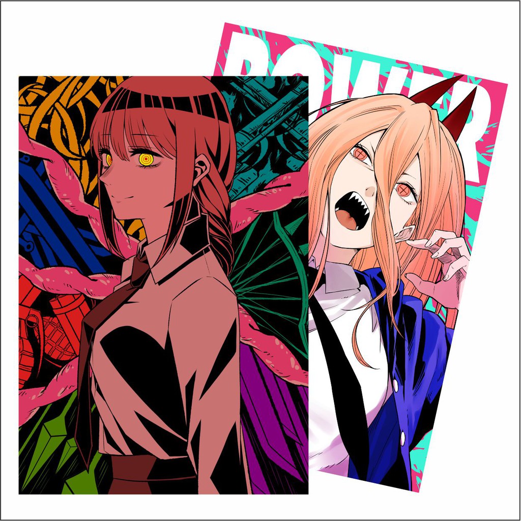 Poster Anime Chainsaw Man &amp; Warning Tokyo Ghoul Terlengkap