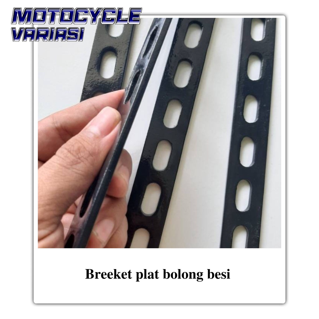 Breket plat Breket knalpot Breeket plat bolong besi tebal