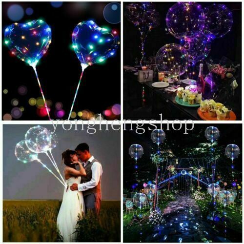Lampu String LED 20 &quot;Bentuk Balon Bobo Unicorn / Bintang / Hati Untuk Dekorasi Pesta Ulang Tahun / Pernikahan