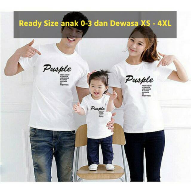 Kaos Couple Keluarga 3 Anak Desain Kaos Menarik