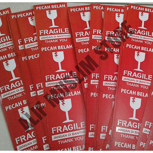 STIKER FRAGILE - STIKER PECAH BELAH - UKURAN KECIL | Shopee Indonesia