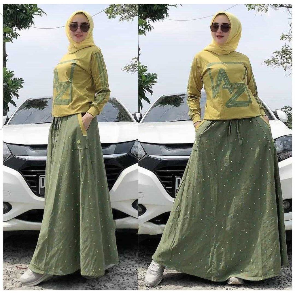 O2 Fashion / AZ Set Rok / bisa cod / stelan terbaru