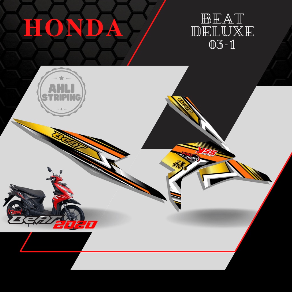 Sticker Striping List Variasi HOLOGRAM Beat Deluxe 2020 AH 03