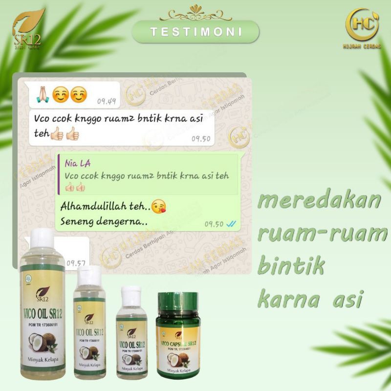 

IMUN BOOSTER!VCO Sr12/Minyak kelapa murni 100%