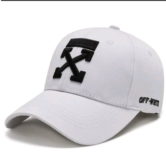 TOPI BASEBALL LOGO CROSS OFF WHITE/BASEBALL OFF WHITE PRIA & WANITA