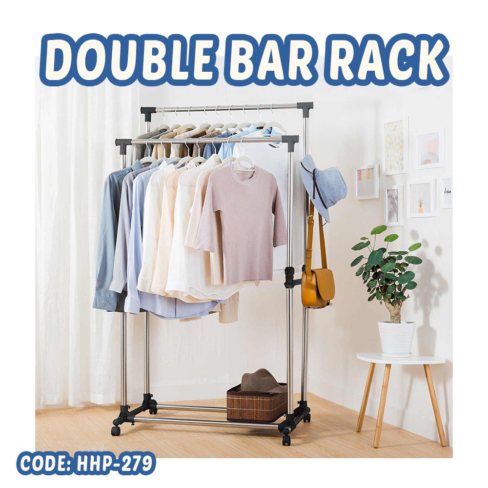 Stand Hanger Gantung Double Rak HHP-279