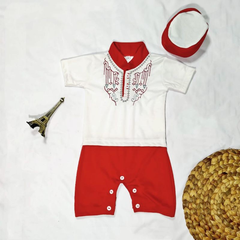 Romper koko bayi/Baju koko bayi/Jumper Koko Bayi Set Peci murah