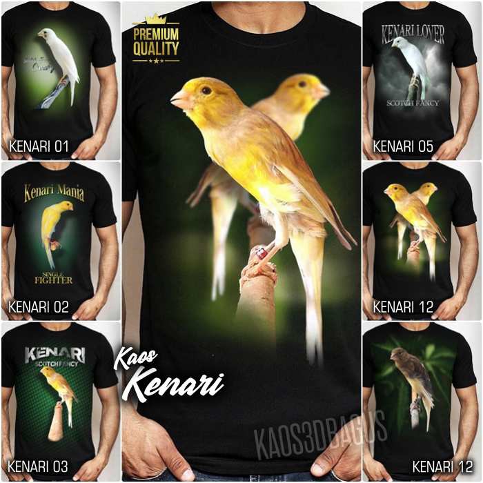 Kaos Burung KENARI SCOT FANCY Kicau Mania SINGLE FIGHTER Kenari Mania Indonesia