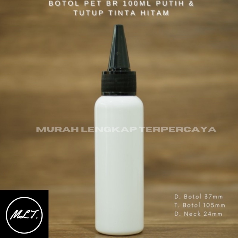 BOTOL TINTA 100 ML / BOTOL KERUCUT 100 ML TINTA