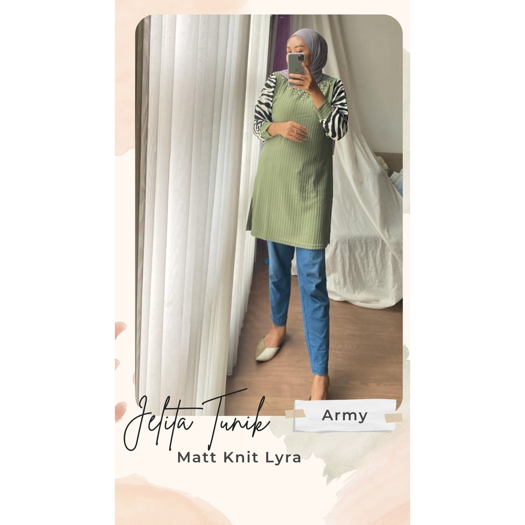Atasan Tunik Jelita / Matt. Knit Lyra
