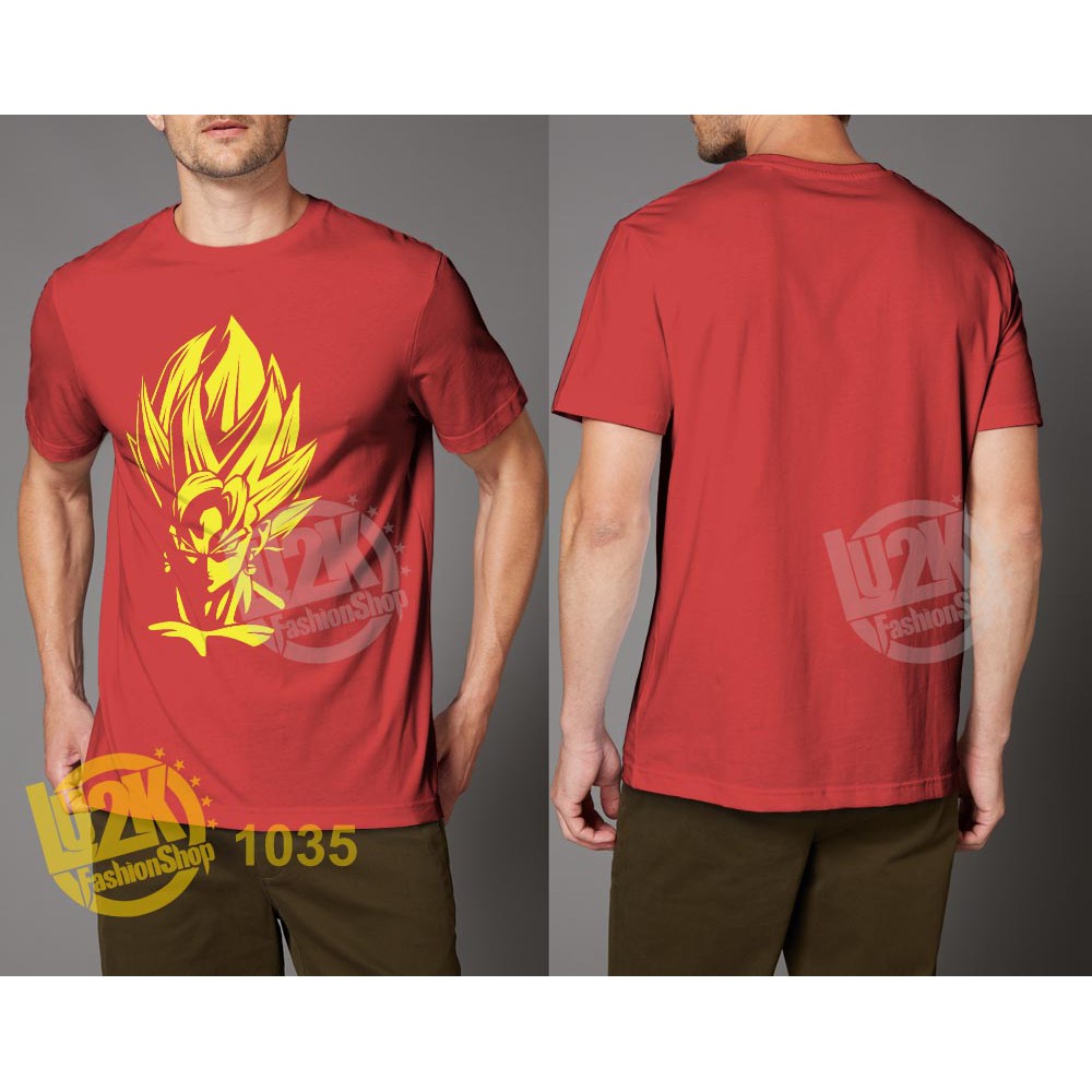 KAOS SONGOKU DRAGON BALL Z SUPER SAIYAN KOMIK JEPANG KEREN L2K 1035