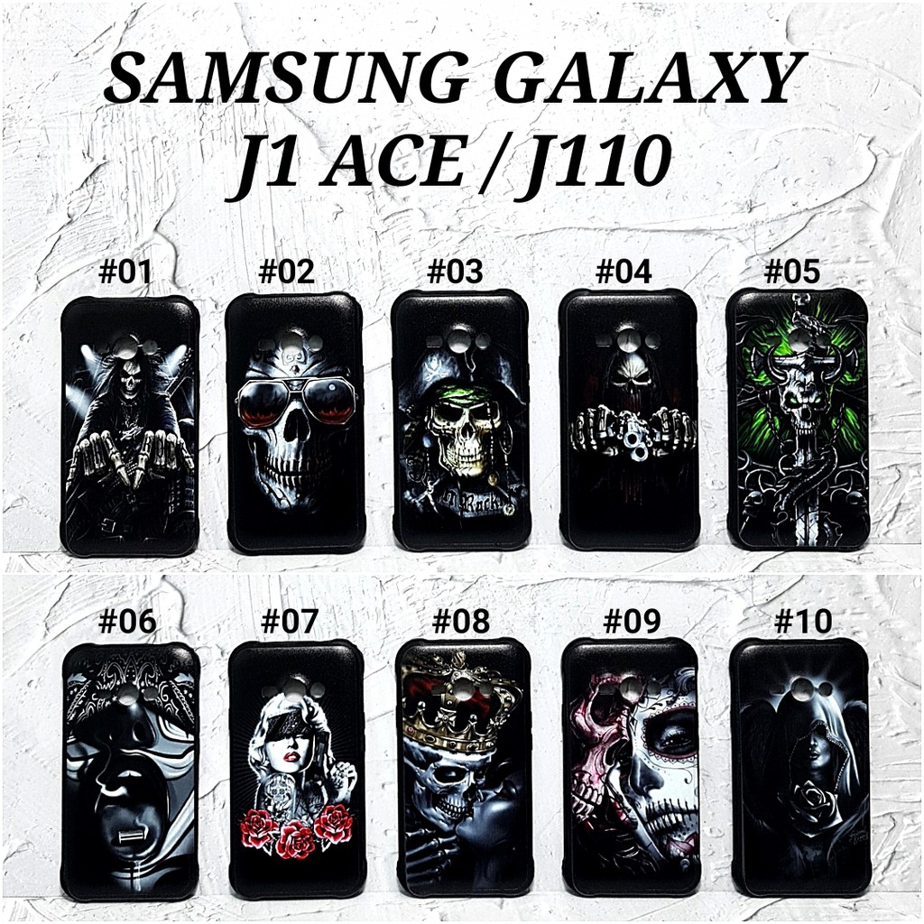 [ BUY 1 GET 1 FREE ] FHO - SAMSUNG J1 ACE J2 J3 J5 2015 J2 CORE J2 PRIME G PRIME J5 PRIME J7 PRIME J3 PRO J7 PRO | HOROR Soft Hard Case Skull