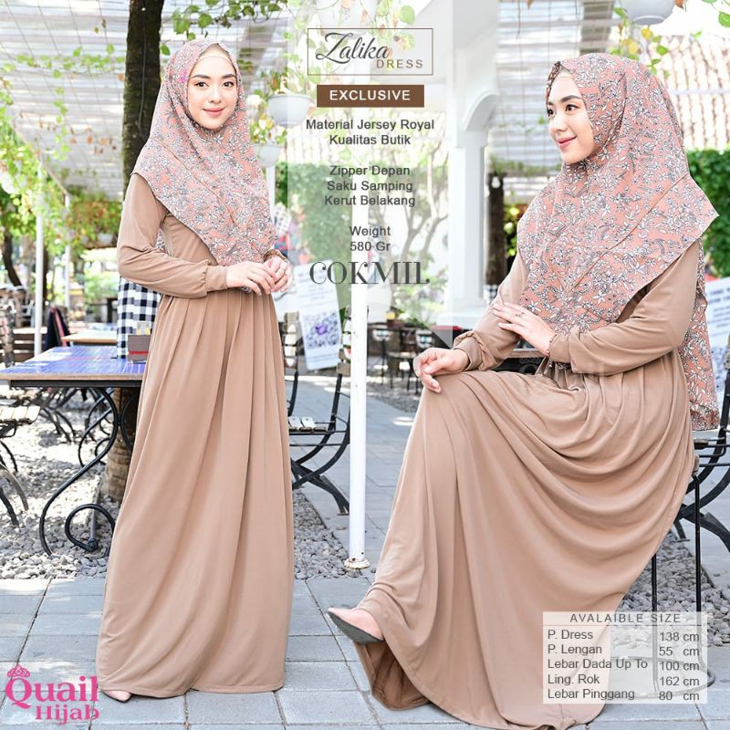 Zalika Exclusive Dress ORI Quail Hijab