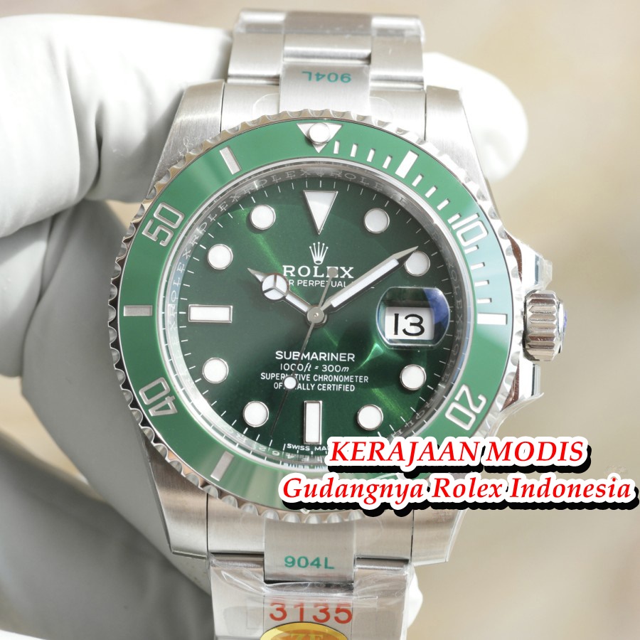 Extra Hemat Rolex Submariner 116610 LV Green Ceramic ZF 1:1 Best Grade 904L SS Jam Pria Mewah Branded Garansi 1th