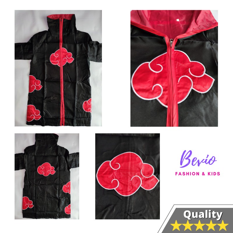 Jubah Akatsuki Itachi Dewasa Anak Naruto Anime Cosplay Kostum Import