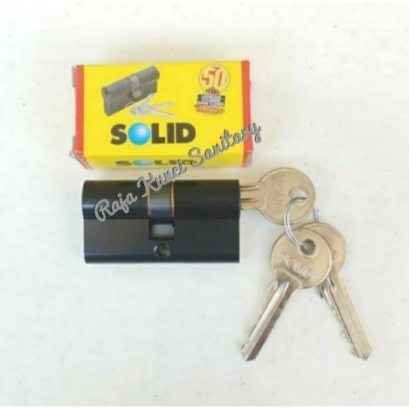 Cylinder Solid DC 02-60mm SN/Gold/Chrome/Hitam Black/Cylinder Pintu Solid