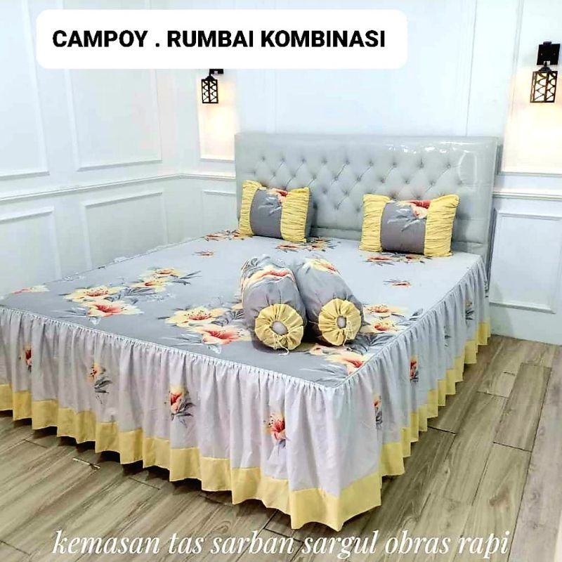 seprai rumbai 180x200 seprai motif bunga seprai murah rumbai kombinasi