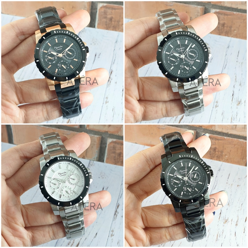 ALEXANDRE CHRISTIE AC 6141 WANITA ORIGINAL /JAM TANGAN ALEXANDER AC6141 CEWEK RANTAI COUPLE ROSEGOLD