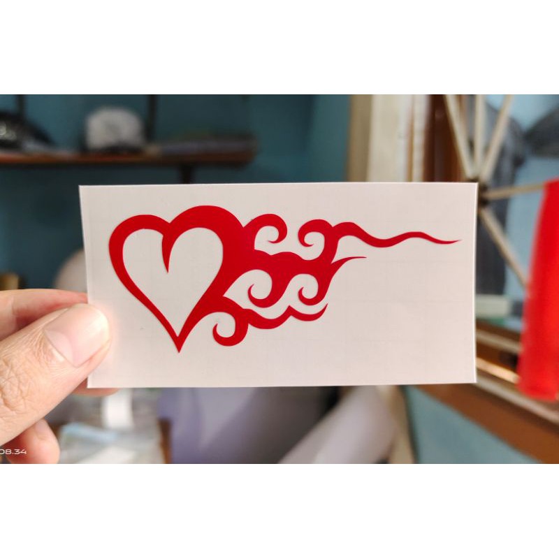 

stiker love api custom cutting stiker murah sticker lucu