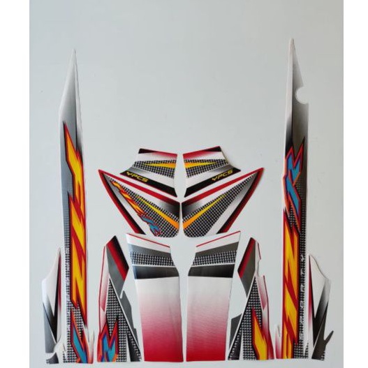 stiker striping f1zr 2004 putih merah