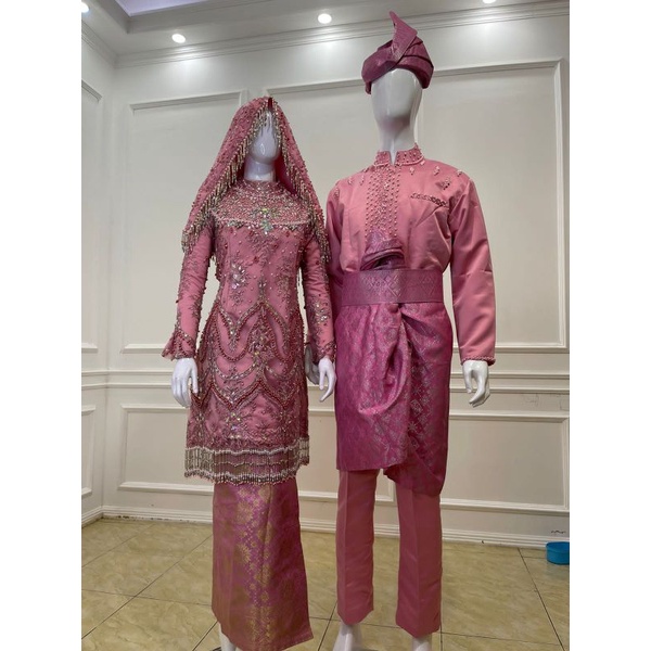 SALE..SALE PAKET KOMPLIT /!! COUPLE BAJU KEBAYA AKAD NIKAH/KEBAYA AKAD COUPLE BESKAP BRIDAL