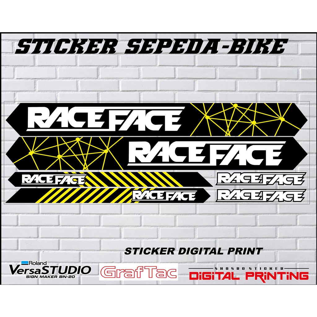 STICKER VARIASI RACE FACE STICKER